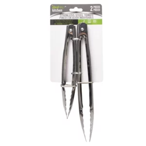 Ideal Kitchen Stainless Steel Tong 2pk 9in & 7in